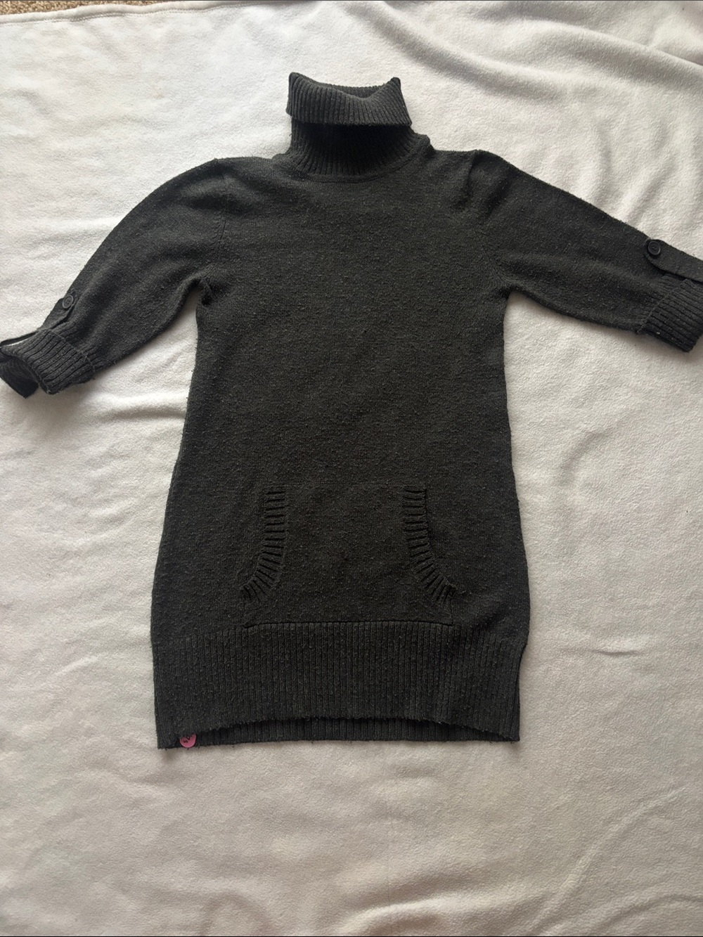 Maurices Black Turtleneck Knit Sweater Dress